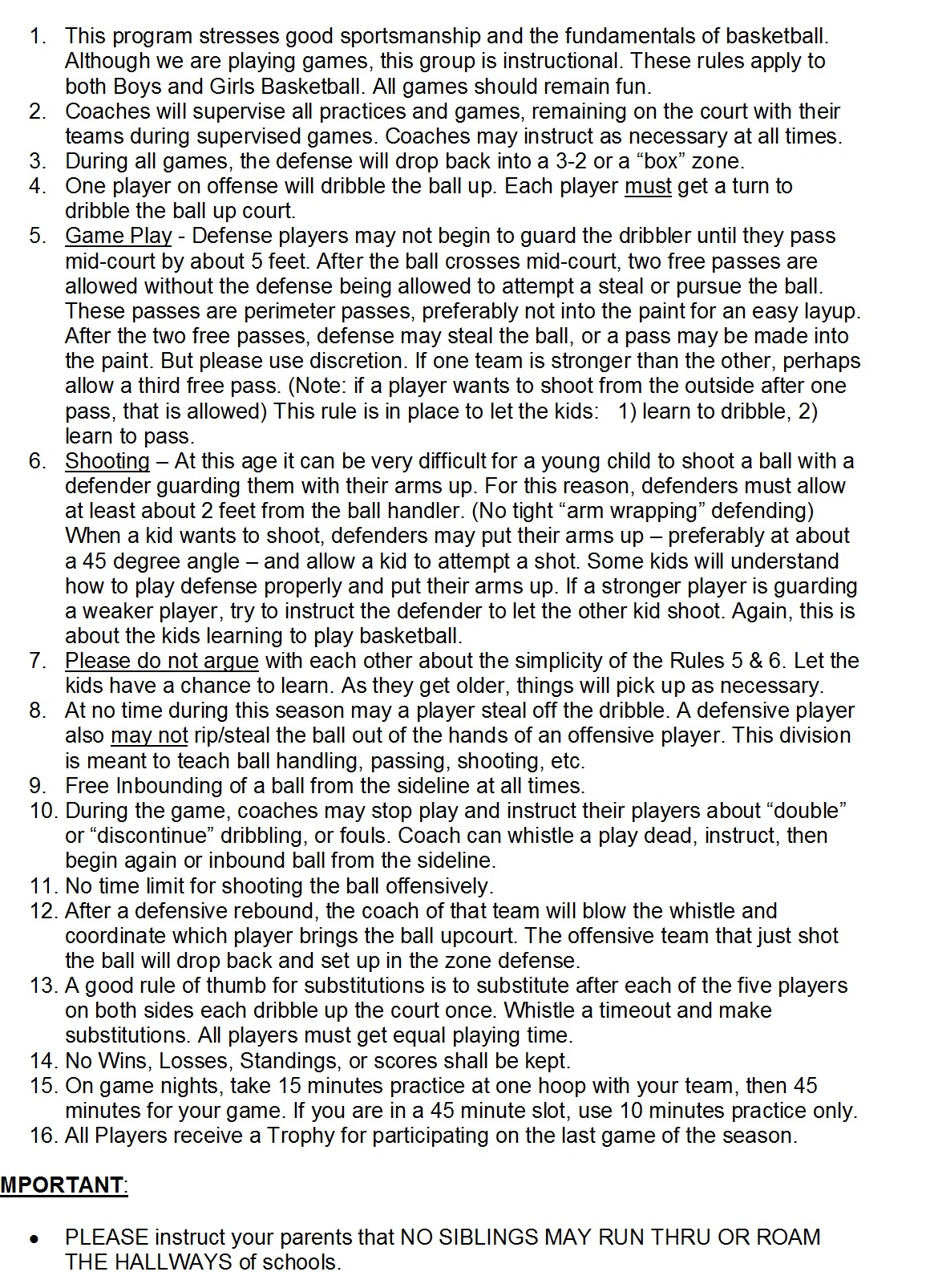 printable rules of basketball